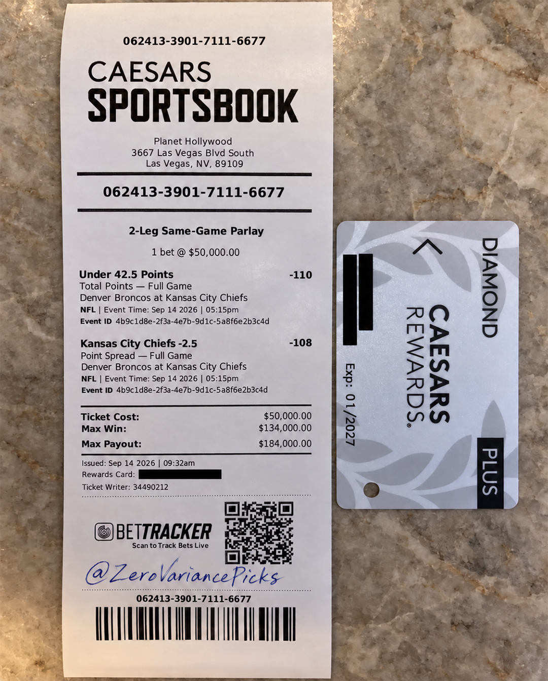 Football · Two-leg parlay